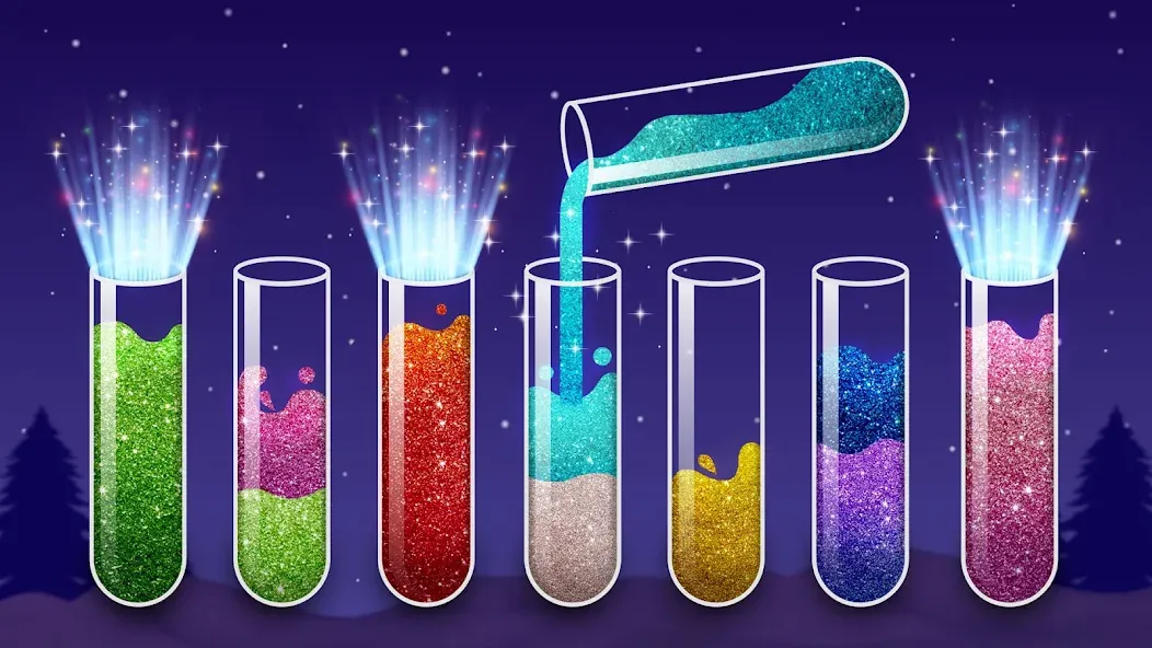 Color Water Sort Wooden Puzzle (Цвет воды Сорт Вуди Пазл)  [МОД Mega Pack] Screenshot 1