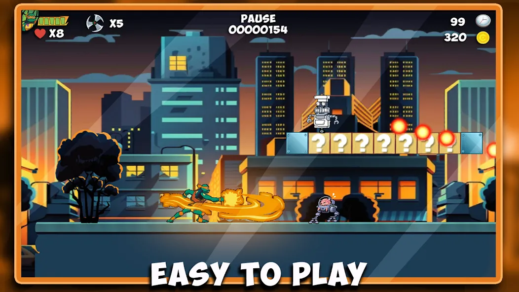 The turtle adventur ninja hero  [МОД Меню] Screenshot 2