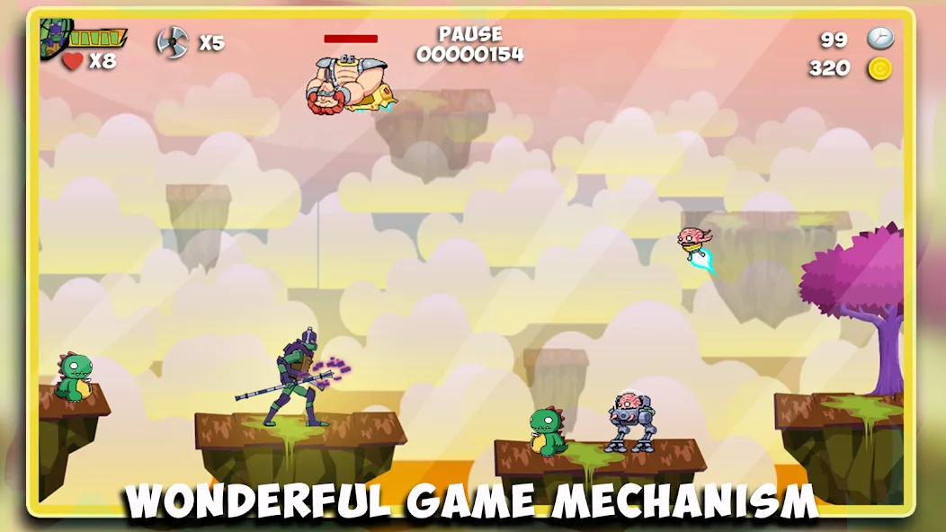 The turtle adventur ninja hero  [МОД Меню] Screenshot 4
