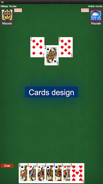 Latvian card game: RaccoonZole  [МОД Много денег] Screenshot 4