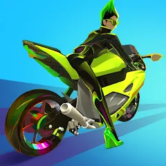 Скачать взлом Wild Wheels: Bike Racing (Уайлд Вилз)  [МОД Много монет] на Андроид