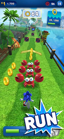 Sonic Dash - Endless Running (Соник Дэш)  [МОД Бесконечные монеты] Screenshot 1