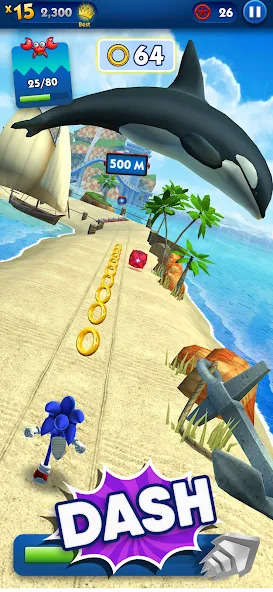 Sonic Dash - Endless Running (Соник Дэш)  [МОД Бесконечные монеты] Screenshot 2