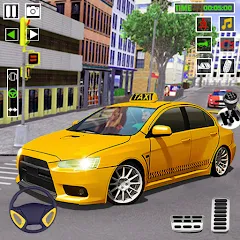 Скачать взлом City Taxi Games-Taxi Car Games (Сити Такси Игры)  [МОД Много денег] на Андроид