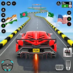 Скачать взлом GT Car Stunt : Ramp Car Stunts (ДжиТи Кар Стант)  [МОД Много монет] на Андроид