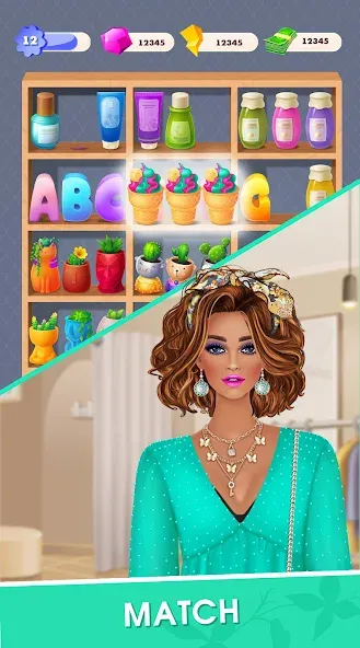 Fashion Triple Match: Dress Up (Фэшн Мердж)  [МОД Unlocked] Screenshot 2