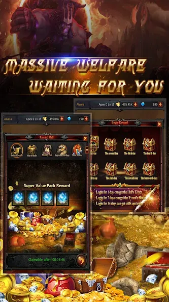 Dark God of War：Idle AFK RPG  [МОД Много денег] Screenshot 5