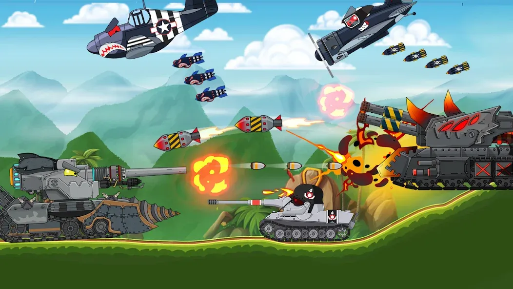 Tank Combat: War Battle (Танковый бой)  [МОД Unlocked] Screenshot 4