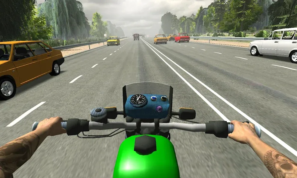 Russian Moto Traffic Rider 3D  [МОД Unlimited Money] Screenshot 3