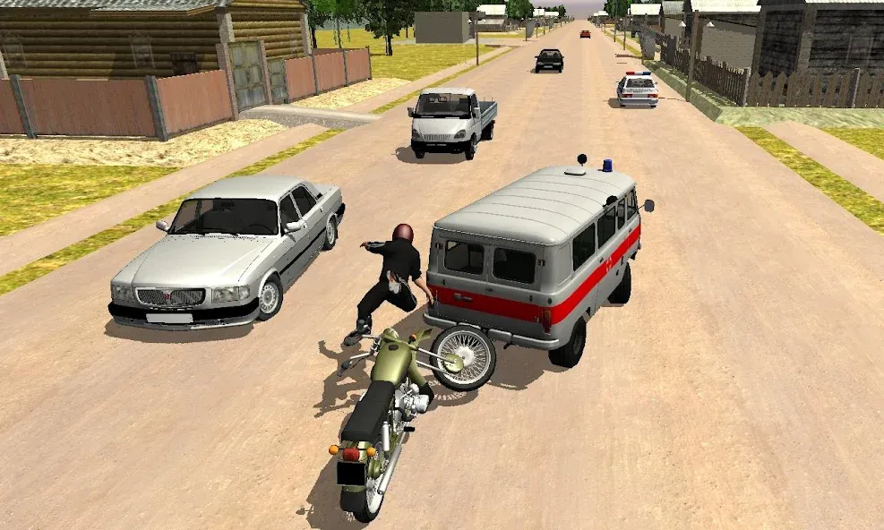 Russian Moto Traffic Rider 3D  [МОД Unlimited Money] Screenshot 4
