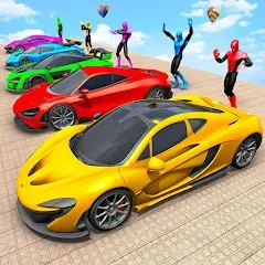 Скачать взлом Mega Ramp Car Games Car Stunts [МОД Все открыто] на Андроид