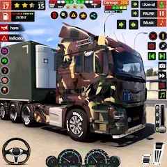 Скачать взлом Army Truck Transport Game 2023 [МОД Много денег] на Андроид