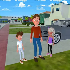 Скачать взлом Super Dad Virtual : Happy Game [МОД Меню] на Андроид