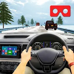 Скачать взлом VR Traffic Racing In Car Drive (ВР Трафик Гонки на Автомобиле Вождения) [МОД Unlocked] на Андроид