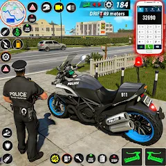 Скачать взлом Police Moto Bike Chase Crime (Полицейская мотоциклетная погоня за преступником)  [МОД Бесконечные монеты] на Андроид