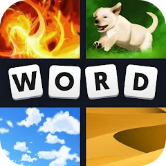 Скачать взлом 4 Pics 1 Word (Картинки 1 Слово) [МОД Много денег] на Андроид