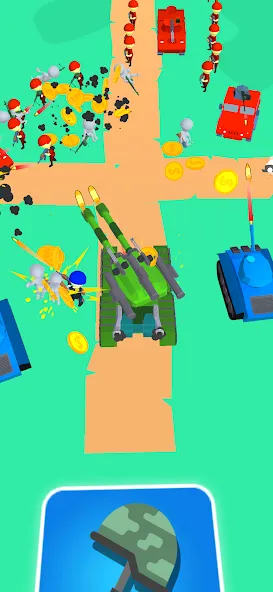 Tank Commander: Army Survival (Танк Коммандер)  [МОД Много денег] Screenshot 1