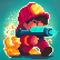 Скачать взлом Firefighter: pixel shooter [МОД Unlimited Money] на Андроид