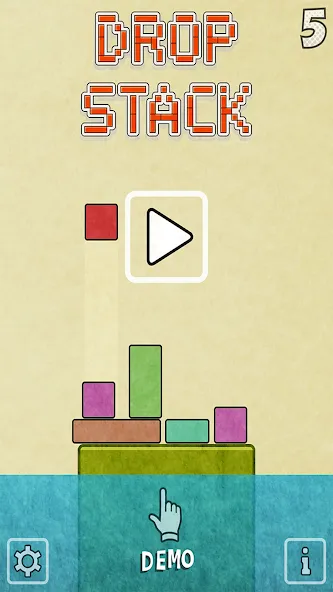 Drop Stack Block Stacking Game (Дроп Стэк блочная игра с укладкой блоков)  [МОД Меню] Screenshot 1