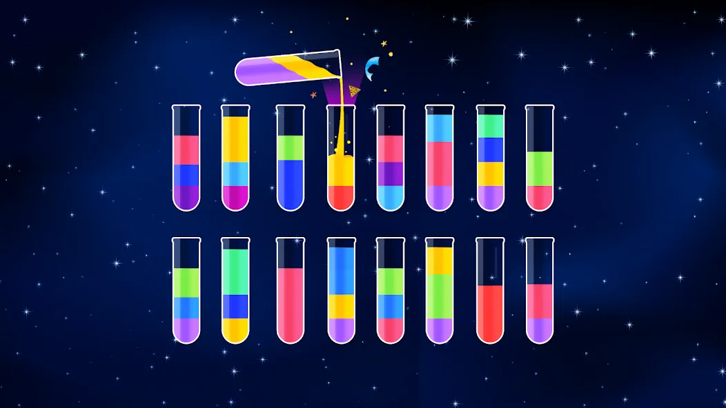 Water Sort Puzzle - Color Game (Уотер Сорт Пазл)  [МОД Бесконечные деньги] Screenshot 2