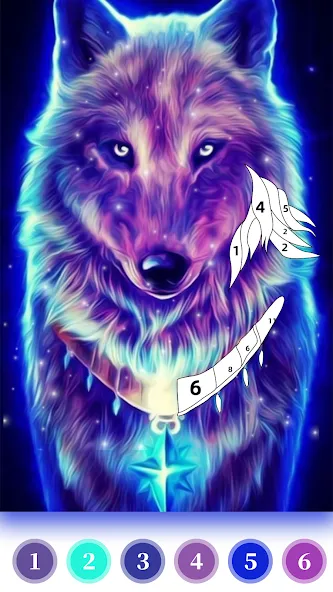 Wolf Coloring Book Color Game (Вульф Колоринг Бук Колор Гейм)  [МОД Mega Pack] Screenshot 1