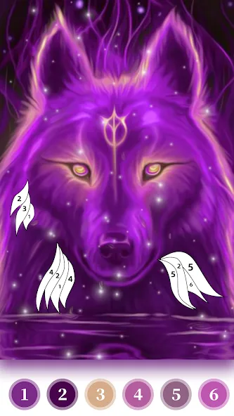 Wolf Coloring Book Color Game (Вульф Колоринг Бук Колор Гейм)  [МОД Mega Pack] Screenshot 4