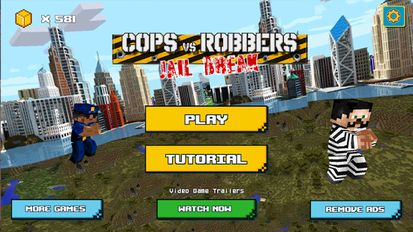 Скачать взломанную Cops Vs Robbers: Jail Break (Взлом на монеты) на Андроид