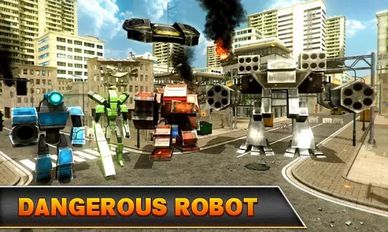 Скачать взломанную Робот войны истребитель (Мод много денег) на Андроид